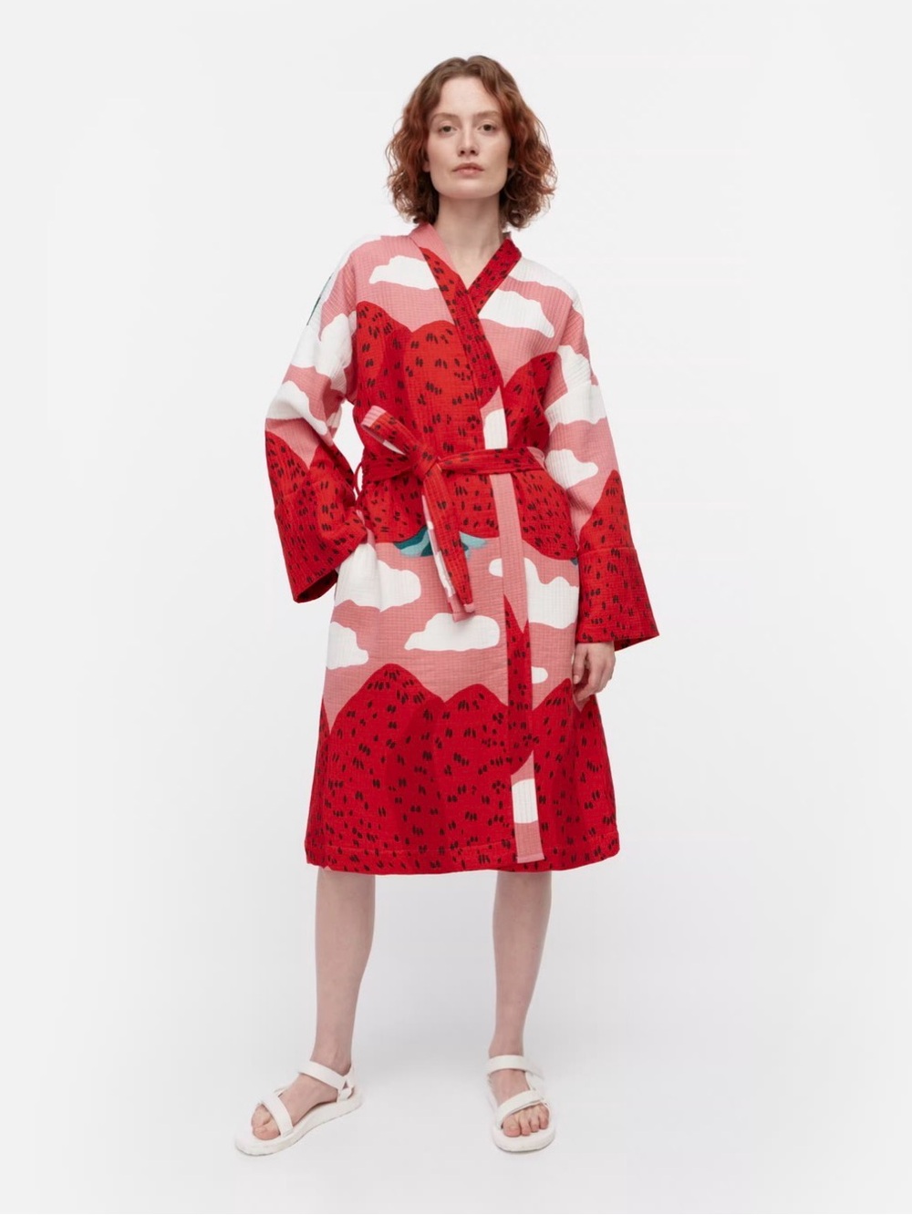 Marimekko Strawberry Mountain Robe Rare Find - Size M